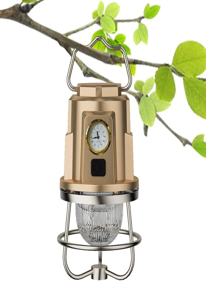 NYTRYD Vintage Camping Lantern Watch Type, Outdoor Camp Lamp, Rechargeable Lanterns for Camping, Waterproof Camping Lantern, Outdoor Tent Light, 1200mAh for Home, Garden (NY-04) - Image 1
